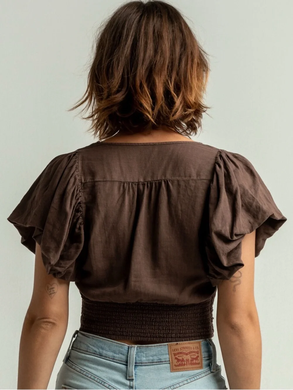 Free People Can’t Get Enough Wrap Tee- Size L
